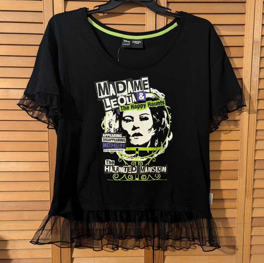 Haunted Mansion Madame Leota Shirt 1X Discontinued NWT Beware Hitchhiking Ghosts